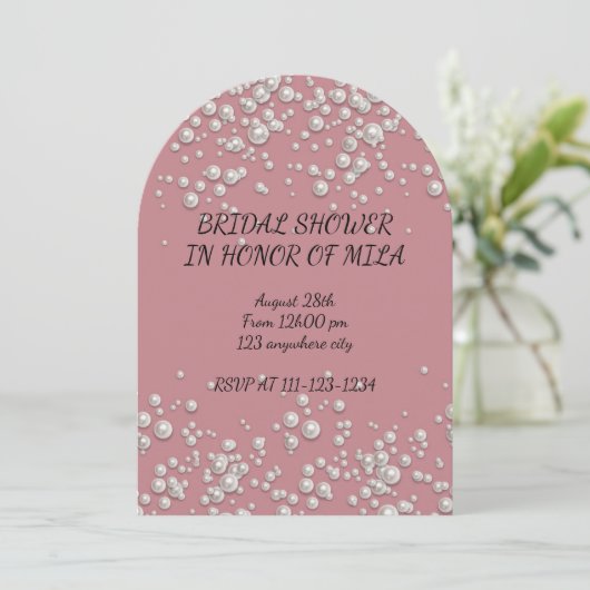 BRUIDSDOUCHE UITNODIGING (Staand voorkant)