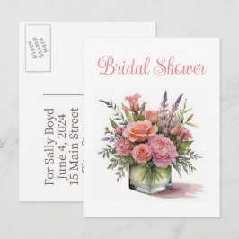 Bruidsdouche uitnodiging briefkaarten