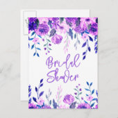 Bruidsdouche uitnodiging briefkaarten (Voorkant / Achterkant)