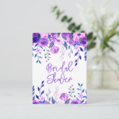 Bruidsdouche uitnodiging briefkaarten (Staand voorkant)