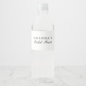 Bruidsdouche Waterfles Etiket (Voorkant)