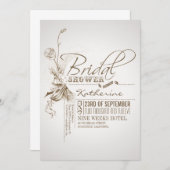 bruidsdoucheuitnodigingen kaart (Voorkant / Achterkant)