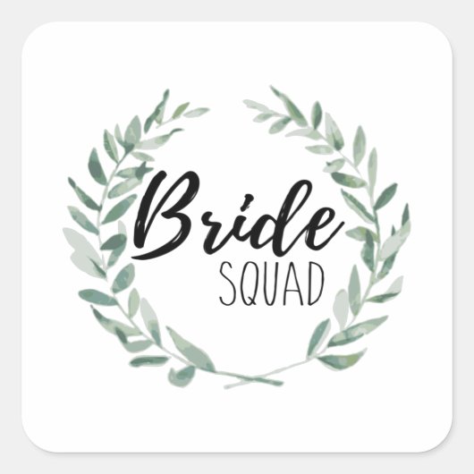 Bruidsentourage Vierkante Sticker (Voorkant)