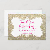 Bruidsfeest bedankkaart - Glittered (Voorkant / Achterkant)