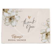 Bruidsfeest Bedankt Zak met Bloemenprint Groot Cadeauzakje (Voorkant)