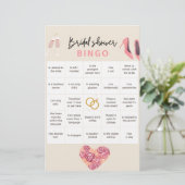 Bruidsfeest Bingo Briefpapier (Staand voorkant)