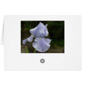 Bruidsfeest Blauwe Iris Dank U Blanco Kaarten (Achterkant Horizontaal)