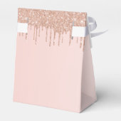 Bruidsfeest bruidsshower roze gouden glitters dank bedankdoosjes (Achterkant)