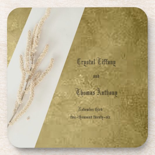 Bruidsfeest Bruidstafel Onderzetters Vol Leven (Voorkant)