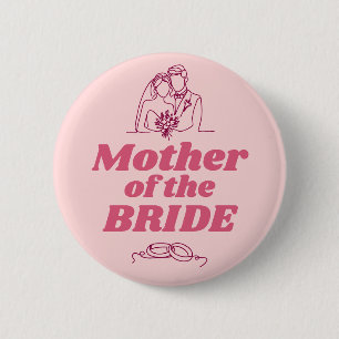 Bruidsfeest Bruiloft Feestelijke Party Ronde Button 5,7 Cm