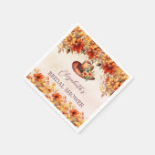 Bruidsfeest bruiloft herfst oranje bloemen cowgirl servet (Hoek)