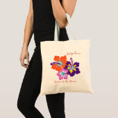 Bruidsfeest cadeau Canvas tas Hibiscus Flowers (Voorkant (product))