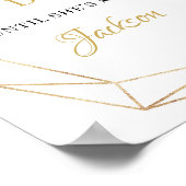 Bruidsfeest Countdown bord groene eucalyptus boho Poster (Hoek)