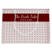 Bruidsfeest Custom Dark Red & White Groot Cadeauzakje (Voorkant)