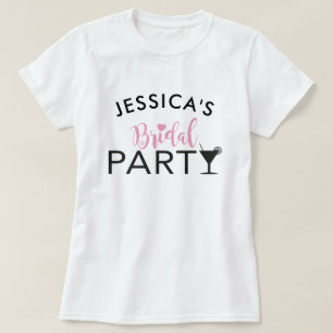 Bruidsfeest Custom Team Bruid Cocktail topjes t-sh T-shirt