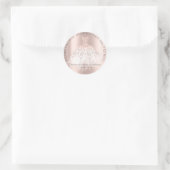 Bruidsfeest Dank Glitter Roze Roos 16 Ronde Sticker (Tas)