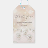 Bruidsfeest Dank Je Wel met Parels Cadeaulabel (Achterkant)