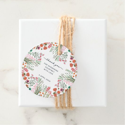 Bruidsfeest Dank Je Wildbloem Bedankjes Labels (In situ)