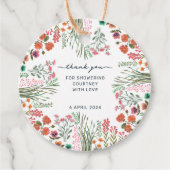 Bruidsfeest Dank Je Wildbloem Bedankjes Labels (Voorkant)