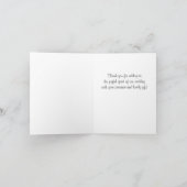 Bruidsfeest Dankkaart Bedankkaart (Binnen)