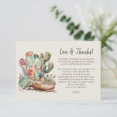 Bruidsfeest Dankkaart met Laarzen en Bubbels Bedankkaart (Staand voorkant)