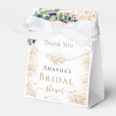 Bruidsfeest eucalyptus glitters bedankt bedankdoosjes (Voorkant Zijde)