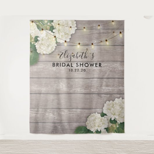 Bruidsfeest Foto Achtergrond Hortensia Lichten hou Wandkleed (Voorkant)