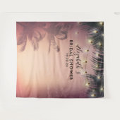 Bruidsfeest Foto Achtergrond Zomer Palmboom Wandkleed (Voorkant (horizontaal))