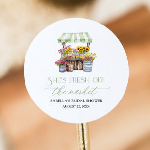 Bruidsfeest 'Fresh Off The Market' naar Boerenmark Ronde Sticker