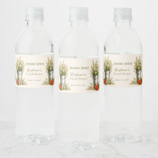 Bruidsfeest 'Freshly Picked Farmers Market' Waterfles Etiket