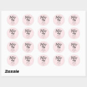 Bruidsfeest Future Mrs Roze  Ronde Sticker (Vel)