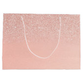 Bruidsfeest Glitter Roze Monogram Cadeautas (Achterkant)