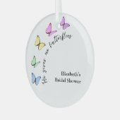 Bruidsfeest Hij Geeft Me Vlinders Glas Ornament (Voorkant links)