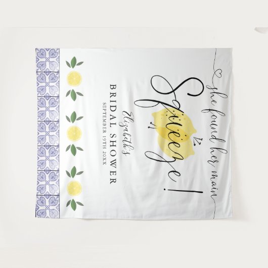 Bruidsfeest hoofdpersoon citroenen foto achtergron wandkleed (Voorkant (horizontaal))