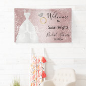 Bruidsfeest in Roze Goud Spandoek (Insitu)