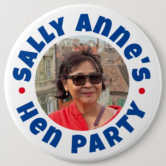 Bruidsfeest Knop Badge Ronde Button 6,0 Cm (Voorkant)