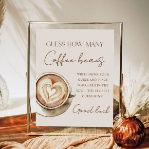 Bruidsfeest koffie raad hoeveel bord poster