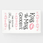 Bruidsfeest Kus de juffrouw goedendag Aangepaste k Spandoek (Horizontaal)