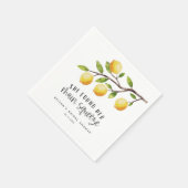 Bruidsfeest 'Lemon She Found Her Main Squeeze' Servet (Hoek)