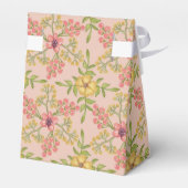 Bruidsfeest lente bloemen roze mooie bloemen bedankdoosjes (Achterkant)