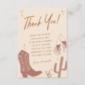 Bruidsfeest met laarzen en bubbels bedankkaart (Voorkant)
