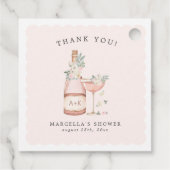 Bruidsfeest met Rozenblaadjes & Prosecco Jufferslu Bedankjes Labels (Achterkant)