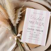 Bruidsfeest Minimalistische roze roos streep Kaart