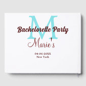 bruidsfeest monogram naam datum plaats si gastenboek (Achterkant)