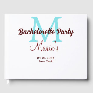 bruidsfeest monogram naam datum plaats si gastenboek
