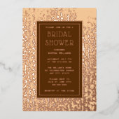 Bruidsfeest Nodig Kaart Glam Roos Gold Sjabloon ui (Voorkant)