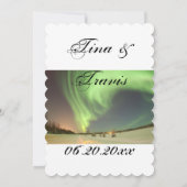 Bruidsfeest Northern Lights gasten Kaart (Achterkant)