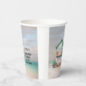 Bruidsfeest op het strand  papieren bekers (Rechts)