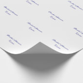 Bruidsfeest paars naam datum elegantstijlvol cadeaupapier (Hoek)