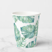 Bruidsfeest papieren bekers Tropische bloem (Achterkant)